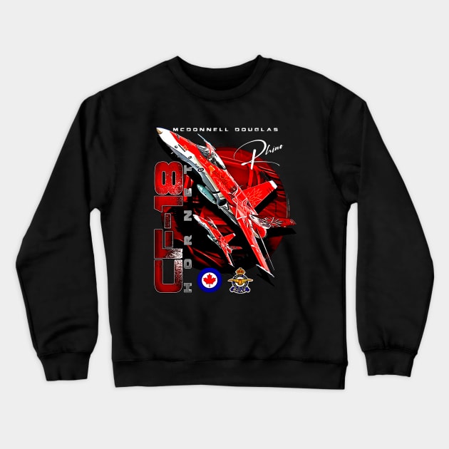 Royal Canadian Air Force CF-18 Hornet Jet Fighter Crewneck Sweatshirt by aeroloversclothing